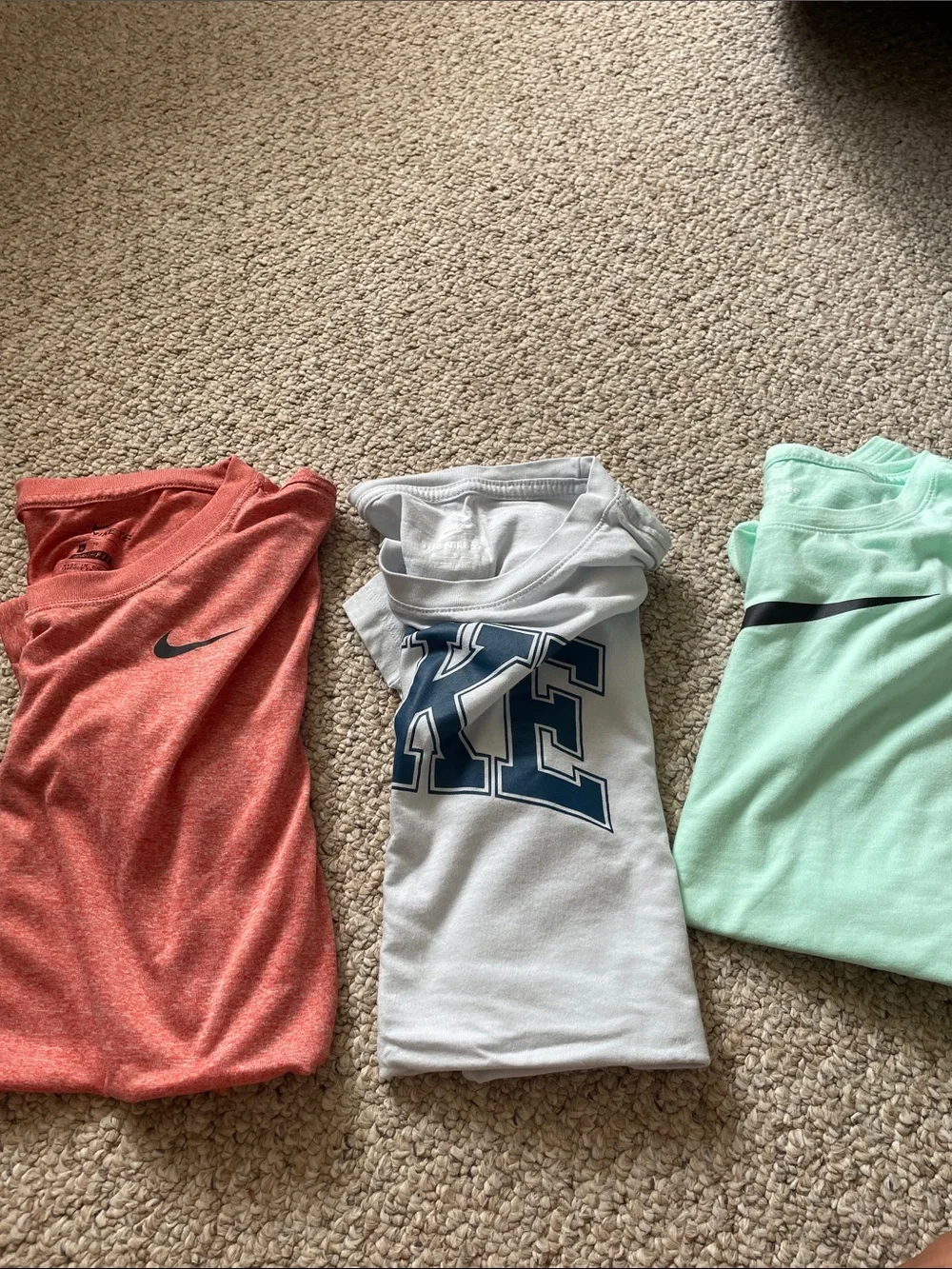 Nike Short Sleeve Tees in Coral, White & Mint